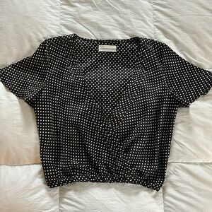 Urban Outfitters Black and White Polka Dot Blouse